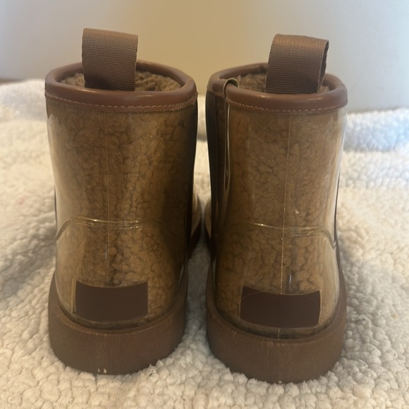 Cape Robbin Snow Rain Platform Booties Size 11 Clear Brown Slip On Round Toe - Picture 8 of 12